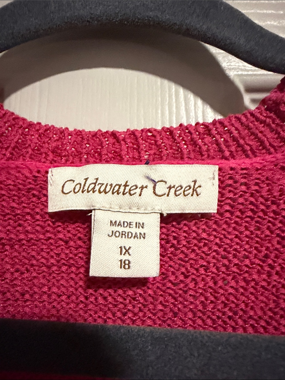 Coldwater Creek Open-Front Cardigan - Raspberry, (sold) - Picture 2 of 7